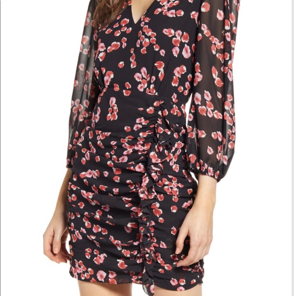 ASTR the label Floral Long Sleeve Minidress